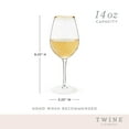 thumbnail image 4 of Twine Gilded Gold Rimmed Wine Glasses, Birthday Wedding Gifts 14oz Set of 2, 4 of 8