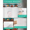 thumbnail image 4 of No Hook Shower Curtain with Snap-in Liner, Farmhouse Aztec Waterproof Fabric Bathroom Curtains, Southwest Brown Geometric Retro Bath Curtains & Mesh Top Window Stall 48"x72", 4 of 6