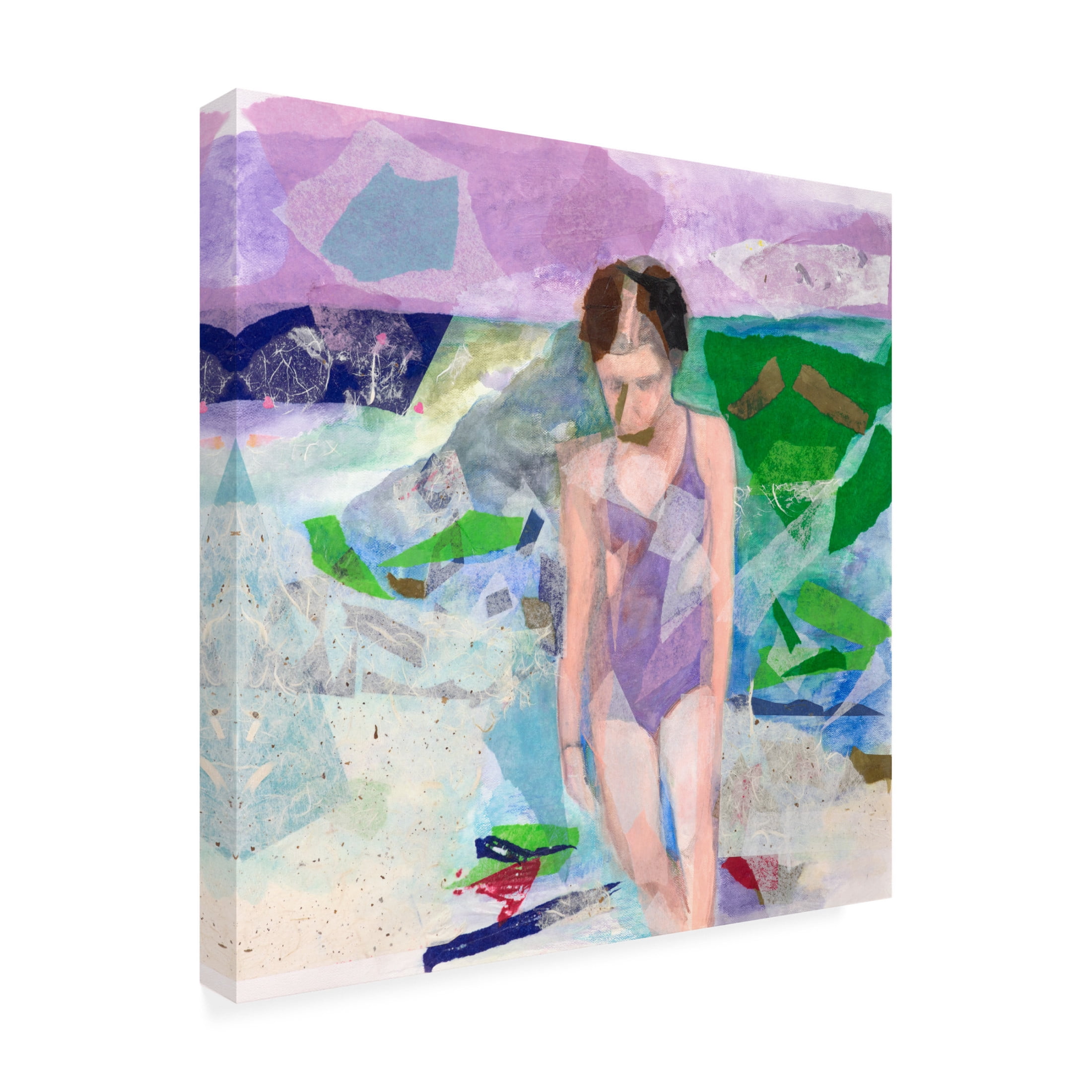 Canvas Wall Art - Ellen Kossoff 'Sunbath' Wall Art for Living Room, Bedroom, or Office Décor by Trademark Fine Art - 35 x 35 Inches