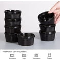 thumbnail image 5 of Fashionwu 8 oz Ramekins, Set of 8, Porcelain Ramekins for Creme Brulee Dishes Oven Safe, Classic Style Custard Cups for Baking, Souffle Ramekins Dish Bowls, Dipping Sauce Bowls - Black, 5 of 6
