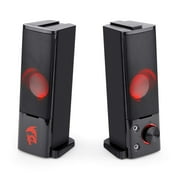 Redragon GS550 Orpheus PC Gaming Speakers, 2.0 Channel Stereo Desktop Computer Sound Bar with Compact Maneuverable Size, Headphone Jack, USB Powered w/ 3.5mm Cable