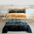 thumbnail image 2 of Homewish Gray Orange Deepblue Full Size Comforter Sets,Modern Ink Painting Bedding Comforter Set,Abstract Splatter Ink Bedding Sets For Adults,Luxury Bedroom Decor Reversible,3pcs, 2 of 8