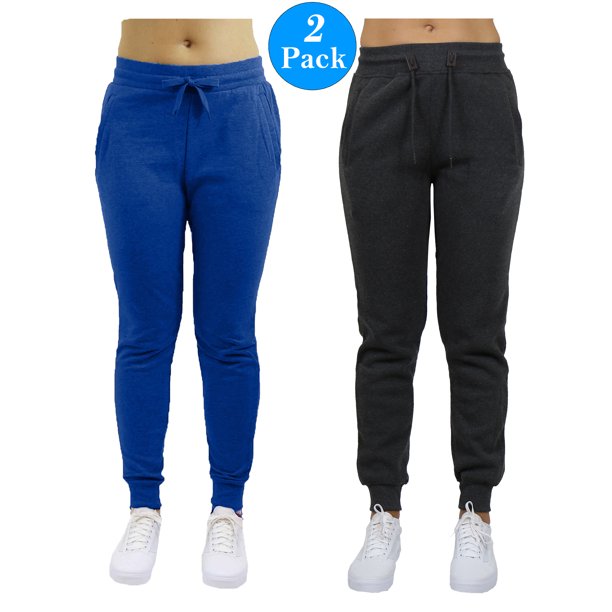 GBH Womens Fleece Jogger Sweatpants With (2Pack) SLIM FIT
