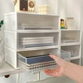 thumbnail image 2 of Desktop Storage Box Drawer Style Kitchen Storage Box Single-Layer Stackable Makeup And Jewelry Sorting Box, 2 of 8