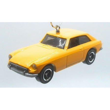 Christmas Ornament for 1971 MGB GT Coupe Yellow Black