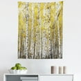 thumbnail image 1 of Autumn Tapestry, Autumn Birch Forest Golden Yellow Leaves Woodland October Seasonal Nature Picture, Fabric Wall Hanging Decor for Bedroom Living Room Dorm, 5 Sizes, Yellow Grey, by Ambesonne, 1 of 1