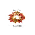 thumbnail image 3 of 10.2" Fall Sunflower & Maple Leaf Candle Ring Wreath, Thanksgiving Tabletop Faux Floral Centerpiece with Mini Pumpkins & Pinecones, Autumn Harvest Pillar Candle Holder Decoration, 1 Pack, 3 of 7