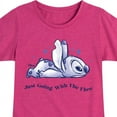 thumbnail image 3 of Disney - Lilo & Stitch - Go With The Flow - Toddler & Youth Girls Short Sleeve Graphic T-Shirt, 3 of 5