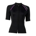 thumbnail image 3 of Mujer traje de neopreno chaqueta de surf canoa en canoa frontal zip buceo mantente caliente XS, 3 of 8