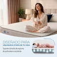 thumbnail image 2 of Colchón Matrimonial 190x135x20 cm | Colchones Matrimoniales de Espuma  | Tela Fría Transpirable | Para Cama Matrimonial | Ligero Y Práctico | Confort Duradero | Noches de Frescura, 2 of 6