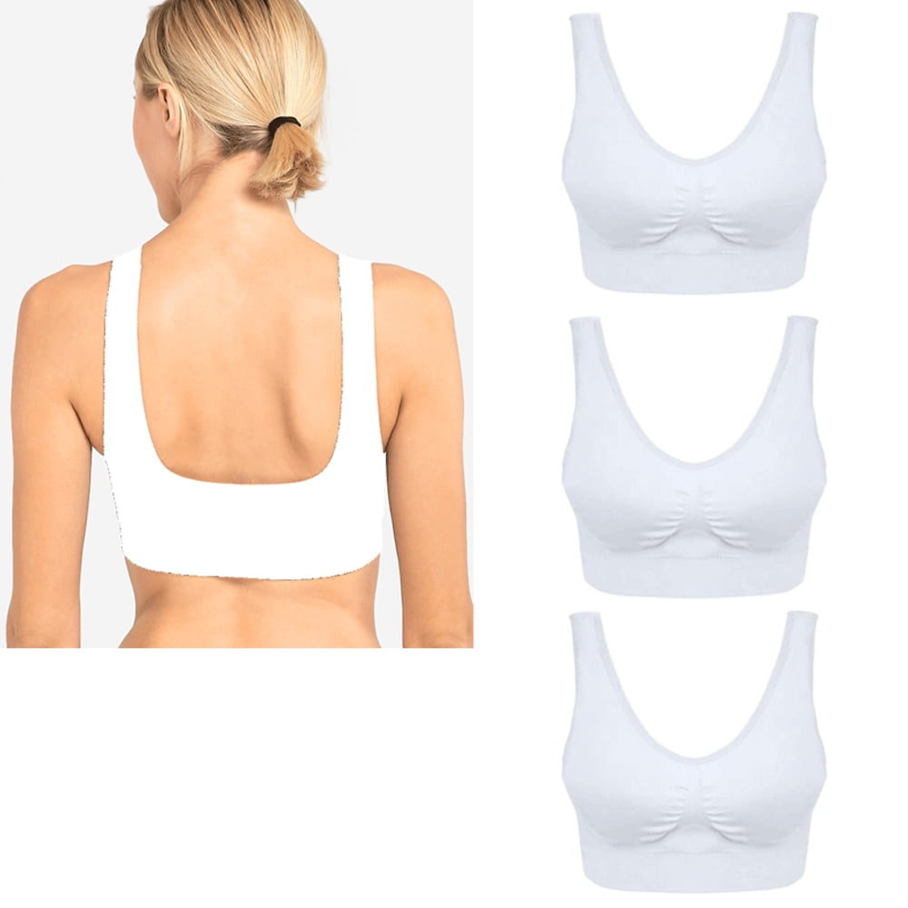 plain white sports bra