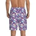 thumbnail image 2 of Balery blue flower Skull colorful Men's Cotton Knit Pajama Shorts Waistband & Pockets,Short Pajama Pants-4X-Large, 2 of 8
