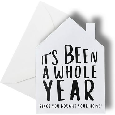 Lashicorn Home Anniversary Cards for Realtor Housiversary Bulk 25 Cards   Envelopes Included 5 x 7 inches Marketing Cards for Clients 1 Year House Anniversary postcard opens with business card slot