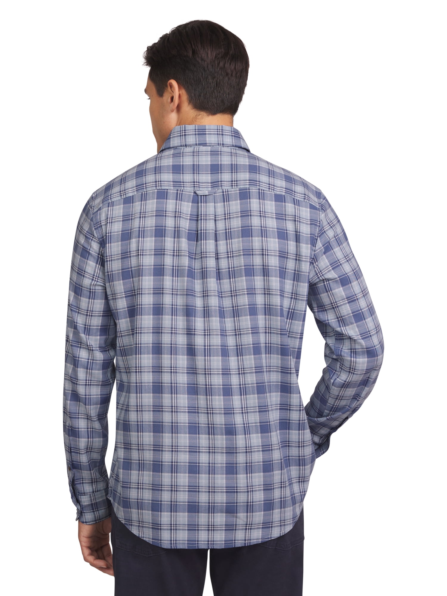 Chaps Men's & Big Men's Untucked Long Sleeve Button-Down Shirt, Sizes S-2XL