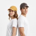 thumbnail image 5 of Women's & Men's 2-Pack Vintage Baseball Caps - Solid Color Unisex Dad Hats for Casual Daily Wear, Soft Cotton Adjustable Sports Caps, 5 of 7