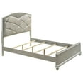 thumbnail image 3 of 6pc Traditional Style Queen Size Panel Bed Dresser Mirror Nightstand Chest Wooden Bedroom Furniture Set Silver Finish, 3 of 6