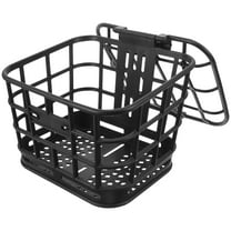 Homoyoyo Black Plastic Basket Sturdy and Practical Storage Carrier for Bike Handlebar or Rear Rack