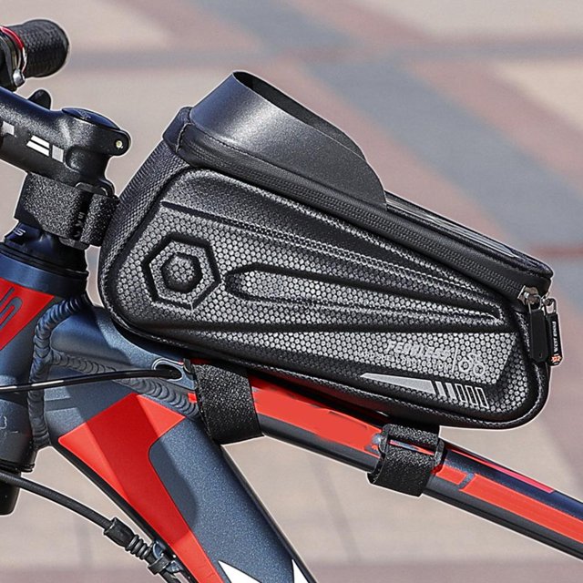 Bolsa De Bicicleta WEST BIKING - Bolsa impermeable para tubo superior delantero de bicicleta (negro)