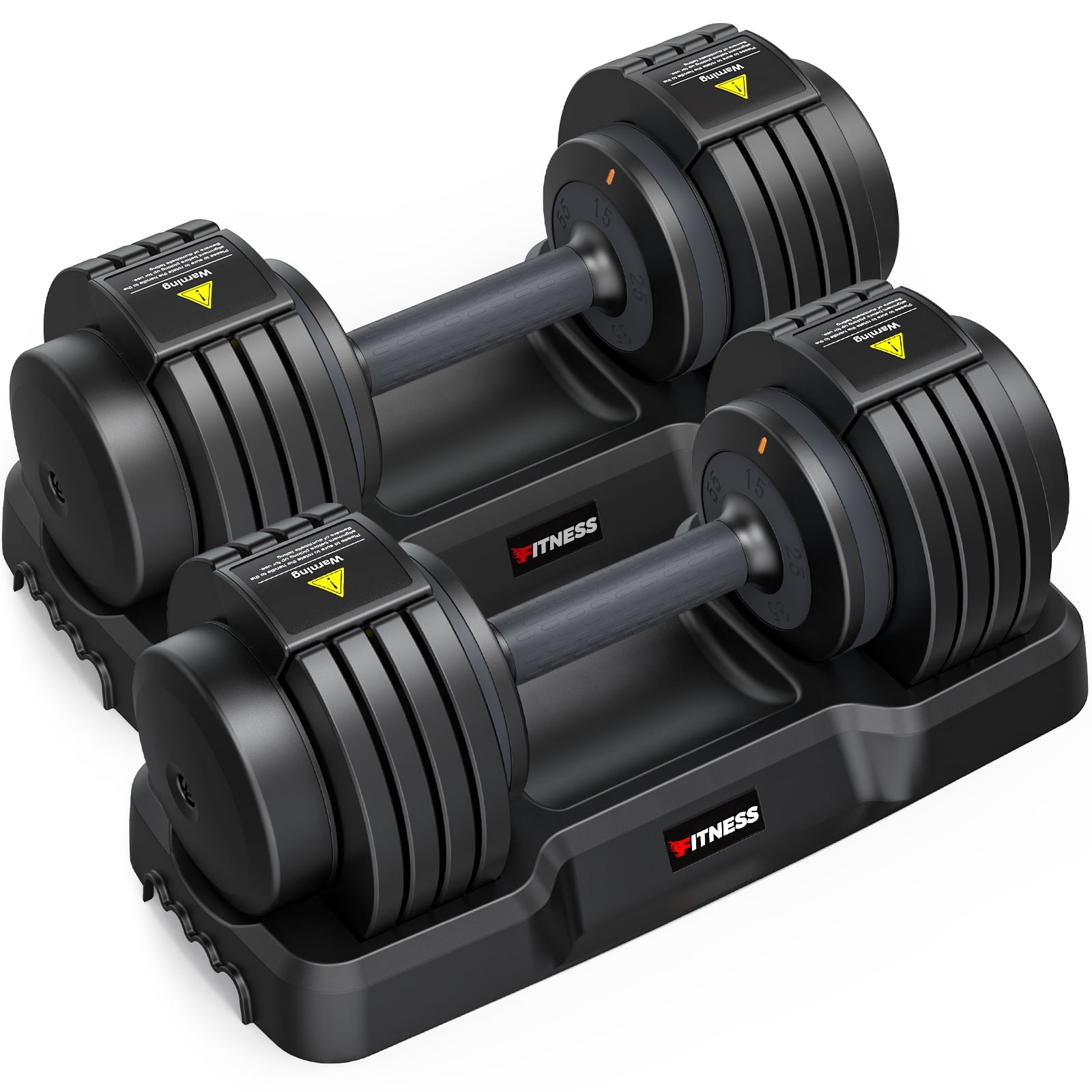 GIKPAL 55lb 5 in 1 Adjustable Dumbbells set of 2 Adjustable Free