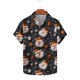 thumbnail image 2 of Blusa y camisa de manga corta con cuello vuelto para hombre Camisa de manga corta con estampado navideño para hombre Tops casuales con cuello vuelto Camisa Blusa Tops para hombre, 2 of 5
