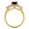 thumbnail image 4 of Three-Stone Engagement Ring for Women - 2.5ct Natural Onyx in 18K Yellow Gold Promise Ring, 4 of 6