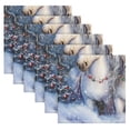 thumbnail image 6 of BZSMCE Satin Native Fab Cotton Dinner Napkin Christmas White Unicorns Reusable, 6 of 8