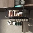 thumbnail image 1 of Gabinete de cocina, gabinete de cocina con ganchos debajo del gabinete, estante, canasta de almacenamiento, materiales de la mejor calidad, 1 of 12