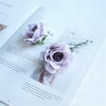 thumbnail image 4 of Lavender Purple Velvet Rose Head - 6cm/2.36in Realistic Artificial Flowers Indoor, Fake Flowers Realistic, DIY Flower Arrangement Material & Home Decor Prop, Cloth Flower No Sunlight Needed, 4 of 4