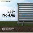 thumbnail image 3 of 22in H x 44in W (2 Panels) Freestanding Zippity Portable Puppy Fence Kit, Charcoal Color Dog Puppy Playpen, Dog Fence Outdoor for Yard, Vinyl Picket Outdoor Dog Fence, Dog Play Pen Indoors, ZP19073, 3 of 8