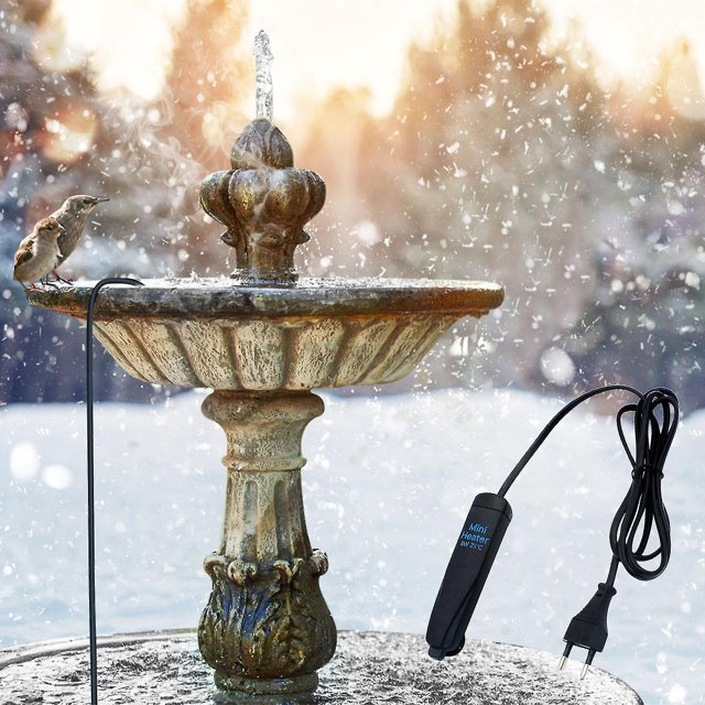 Descongelador de baño de aves controlado termostáticamente para patio exterior 16W