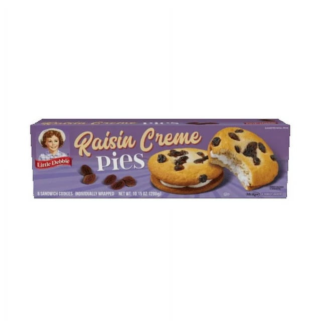 Little Debbie Raisin Crme Pies, 10.15 oz Per Box, 8 Count Per Box (3 Pack)