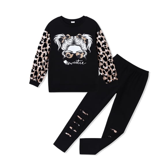 GYRATEDREAM Girls Sweatshirt Leggings Set Teen Girls Fashion Outfits 2 Piece Clothing Set 6-14Y