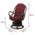 thumbnail image 2 of Wickerix Lounge Swivel Rocking Java Chair Natural Rattan Wicker Handmade, Dark Brown color, 2 of 6