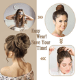 thumbnail image 5 of MORICA 1PCS Messy Bun Hair Scrunchies Curly Wavy Heat Ponytail Synthetic Chignon for Women Updo Hairpiece Ash Blonde & Lightest Blonde, 5 of 7