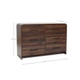 thumbnail image 3 of LuxenHome Modern Walnut Finish 6-Drawer Dresser, Engineered Wood Storage Chest with Rounded Corners, 3 of 12