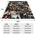 thumbnail image 3 of Tokio Music Hotel Blanket Super Soft Flannel Throw Blanket Warm Cozy Fleece Blankets for Sofa Bed Living Room Dorm 40"x30", 3 of 6