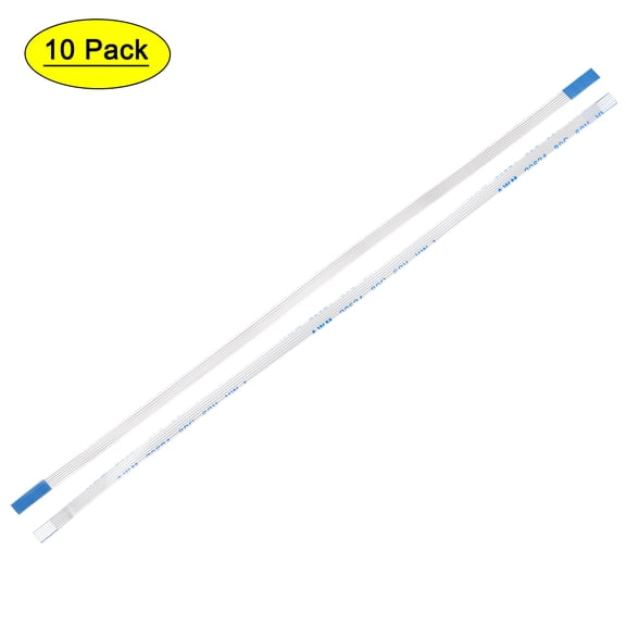 Uxcell 5pins Flexible Flat Cable FPC FFC A Type Ribbon Cable for Audio DVD Player Laptop PE White 10Pcs