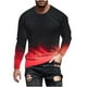 thumbnail image 2 of Blusas y camisas de manga larga con cuello redondo para hombre, blusa informal de manga larga con cuello redondo y estampado., 2 of 3