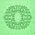 thumbnail image 1 of Ahgly Company Indoor Square Medallion Emerald Green Traditional Area Rugs, 6' Square, 1 of 4