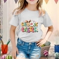 thumbnail image 2 of PMVFHDE Hauts Mignons pour Filles, T-shirt Graphique pour Filles, T-Shirts d'Été pour Filles, T-Shirts Originaux pour Filles, T-Shirts Graphiques Mignons de Pâques pour Enfants, Col Rond, Manches Courtes, T-shirt Décontracté d'Été Blanc, 3-4 Ans, 2 of 4