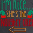 thumbnail image 3 of CafePress - Im Nice She's Naughty Elf Hat Long Sleeve T Shirt - Long Sleeve Dark T-Shirt, 3 of 3