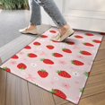 thumbnail image 4 of Strawberry Plants Fruit Flower Bow Door Rugs,Washable Non Slip Door Mats Indoor,Decorative Door Mats,Entry Mat Indoor for Entrance,Bedroom,Kitchen,Bathroom,17"x30", 4 of 6