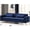 Blue, variant on 85.8" Velvet 4-Seat Blue Couch / Cozy Seating for Relaxing Moments