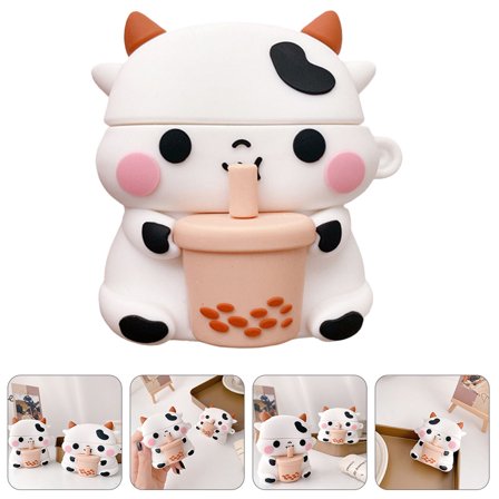 Masteelf  Cow Headphone Case Buds for Headphones Wireless Ear Buds  White