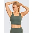 thumbnail image 2 of CRZ YOGA Strappy Longline Sports Bras for Women Wirefree Padded Yoga Cropped Tops, 2 of 5