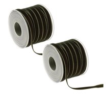 XJGHHSY 2 Pcs 20 Yards Green Velvet Ribbon 3/8 inch Green Velvet Fabric Vintage Thin Christmas Ribbon for Choker Flower Bouquet Gift Wrapping Hair Bows Christmas Decorations,Green