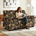 thumbnail image 2 of TSOVTHRID Mushroom Floral Plant Print 6-Piece Loveseat Covers Stretch Reclicer Love Seat Covers with Pockets Loveseat Couch Cover Furniture Protector for 2 Seat Couch Sofa, 2 of 7