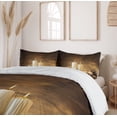 thumbnail image 6 of Ambesonne Winter Duvet Cover Set, Valetines Day Flowers, 2-Calking, White Black and Brown, 6 of 7
