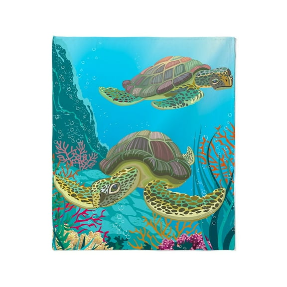 CafePress - Cute Sea Turtles Throw Blanket - Soft Fleece Throw Blanket, 50"x60" for All Ages