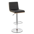thumbnail image 3 of Home Square Aubrey Adjustable Faux Leather Bar Stool in Black - Set of 2, 3 of 8